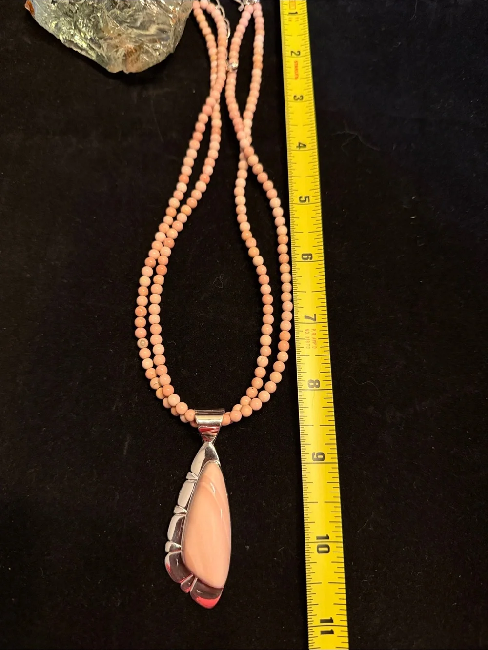 ✨ Jay King Pink Coral Pendant Necklace – Sterling Silver – Beaded Strand ✨ 226 - Picture 5 of 6